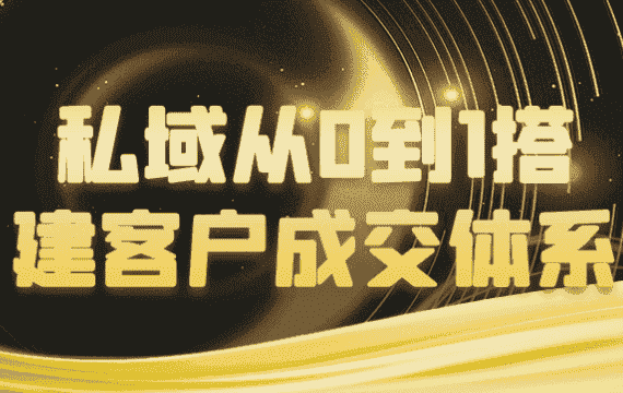 私域从0到1搭建客户成交体系 【729MB】