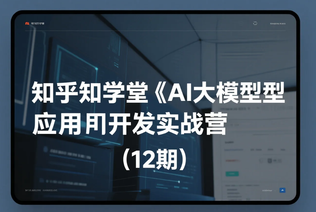 【教程】知乎知学堂《AI大模型应用开发实战营 (12期)》mp4/pdf [37GB]